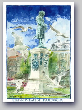 Postkarte Karl XI.
