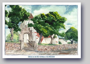 Postkarte Heliga Kors Kyrka